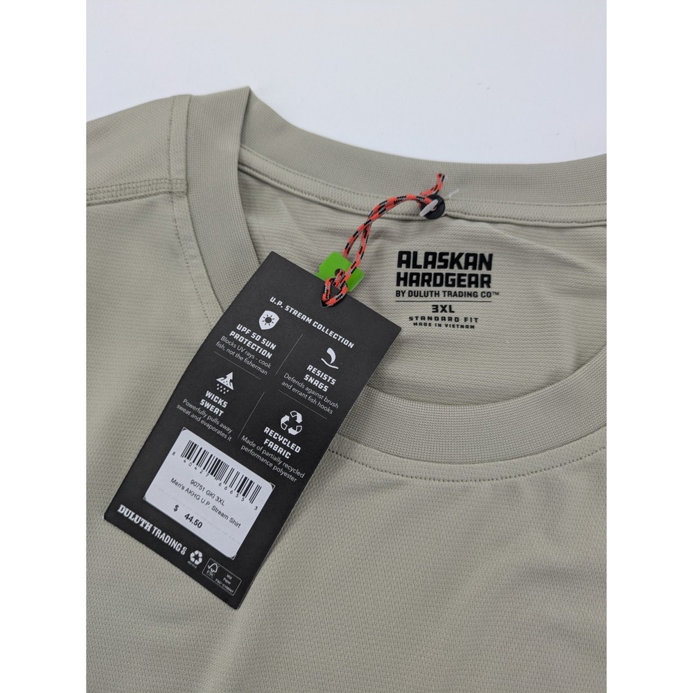 Alaskan Hardgear AKHG Duluth Trading Co Stream Shirt Size 3XL Beige UPF 50 NWT - Picture 10 of 10